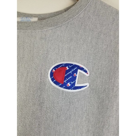Vintage‎ Champion Reverse Weave Sweatshirt Women Small Gray Pullover Logo Crew - Picture 2 of 8